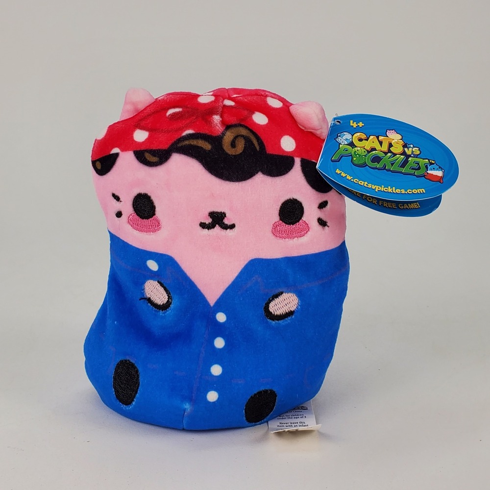 Cats vs Pickles Rosie Welder Cat Plush Bean Bag Toy Pink‎ Blue Red CVP1600